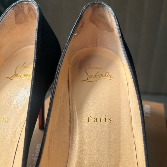 Christian Louboutin Black Suede Eloise Pump 85 Veau Velours Size 39 - Picture 12 of 15